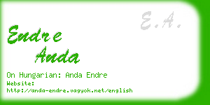 endre anda business card